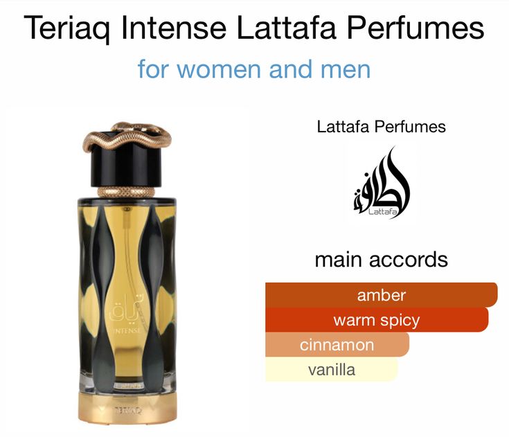 LATTAFA TERIAQ INTENSE EDP FOR MEN & WOMEN DECANT